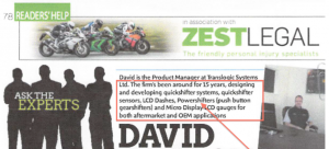 David’s Job is to design products that make racing motorbikes go even faster – How cool is that. 
