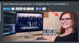 Gergana at work on the Expendables
