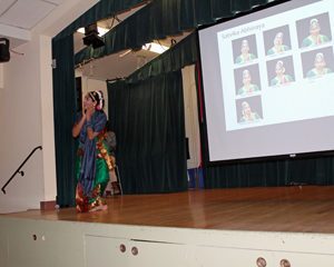 Priya Dancing During a Kuchipudi Lecture and Demonstration