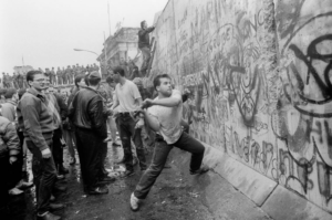 I remember, President Regan speaking at the Brandenburg Gate, on June 12th 1987 calling for Russian President Gorbachev to tear down the Berlin wall. Surely there is some irony here.