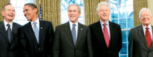 Our Five Former Presidents All Together - Did they Define American Values?