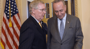 Can Chuck (D) and Mitch (R) Strike a Deal - Cannot Pass the Senate Without Agreement. 