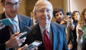 Senate Leader Mitch McConnell Delighted Senate passes their own Bill. now it goes to Conference.