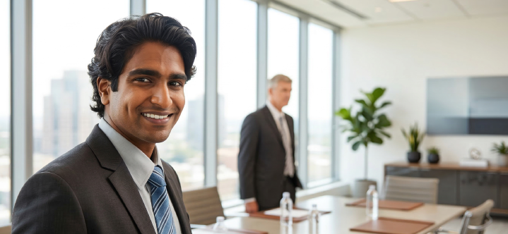 Young professional researching EB-1 extraordinary ability and U.S. immigration options on a laptop