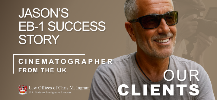 talent3 Young professional researching EB-1 extraordinary ability and U.S. immigration options on a laptop